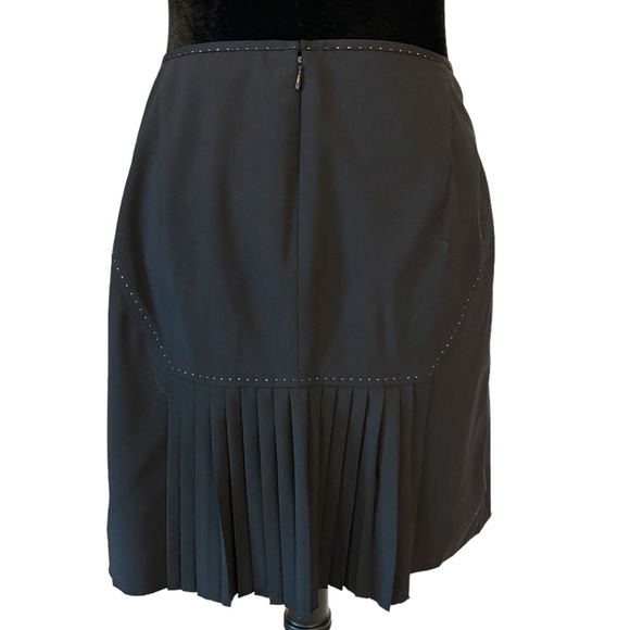 🎁 Elie Tahari Black Pleated Skirt Small - Picture 3 of 5